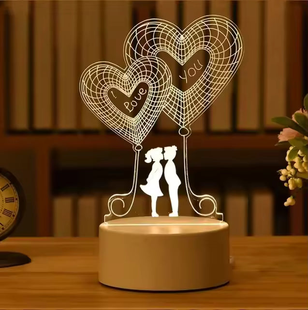 Lampada 3D Bacio