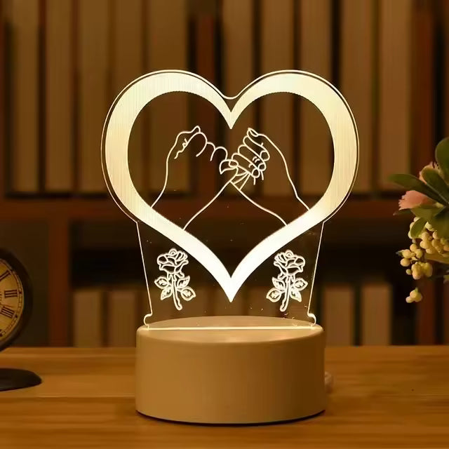 Lampada 3D Cuore promessa