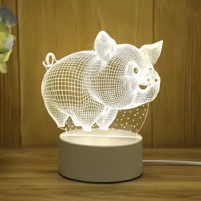 Lampada 3D Maiale