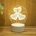 Lampada 3D "i love you"