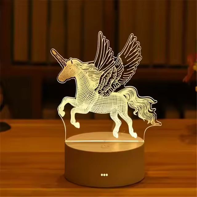 Lampada 3D Unicorno