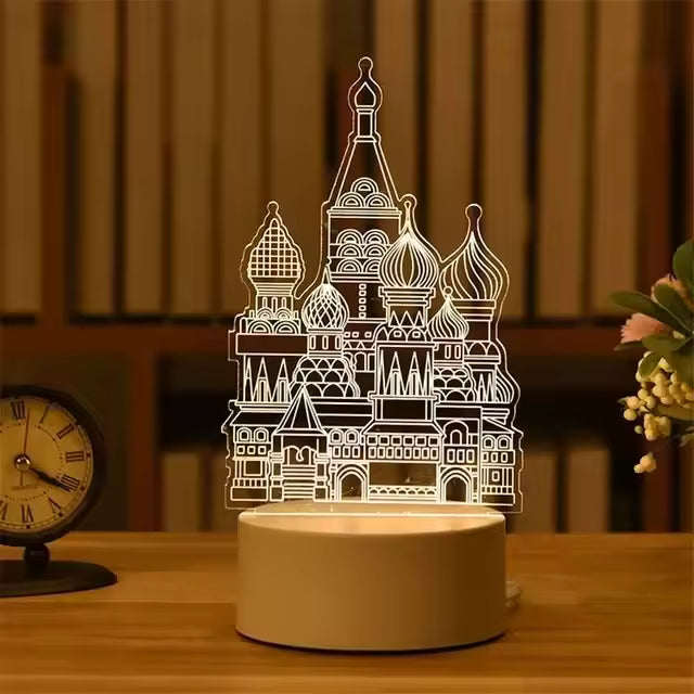 Lampada 3D Castello