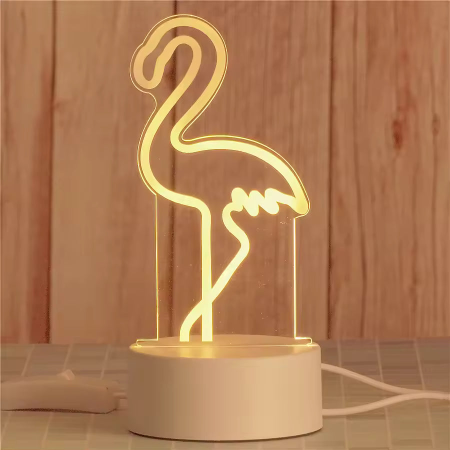 Lampada 3D Fenicottero