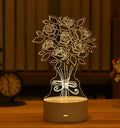 Lampada 3D Mazzo di fiori