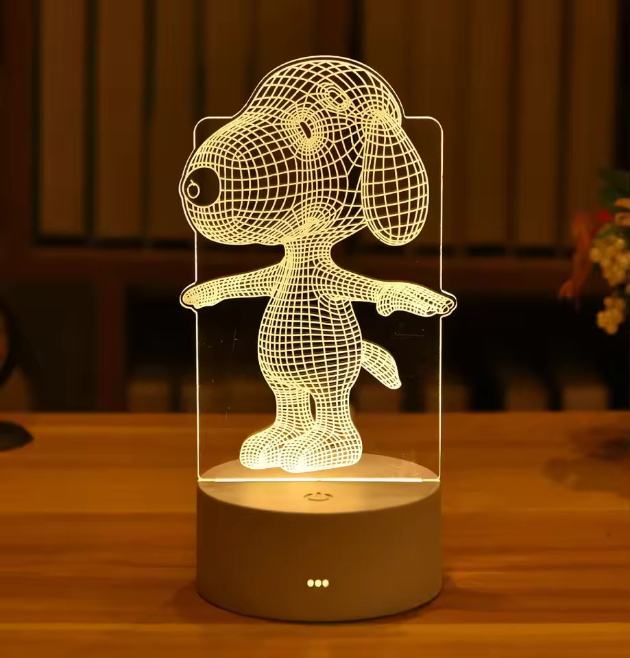 Lampada 3D Snoopy