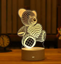 Lampada 3D Orso cuore