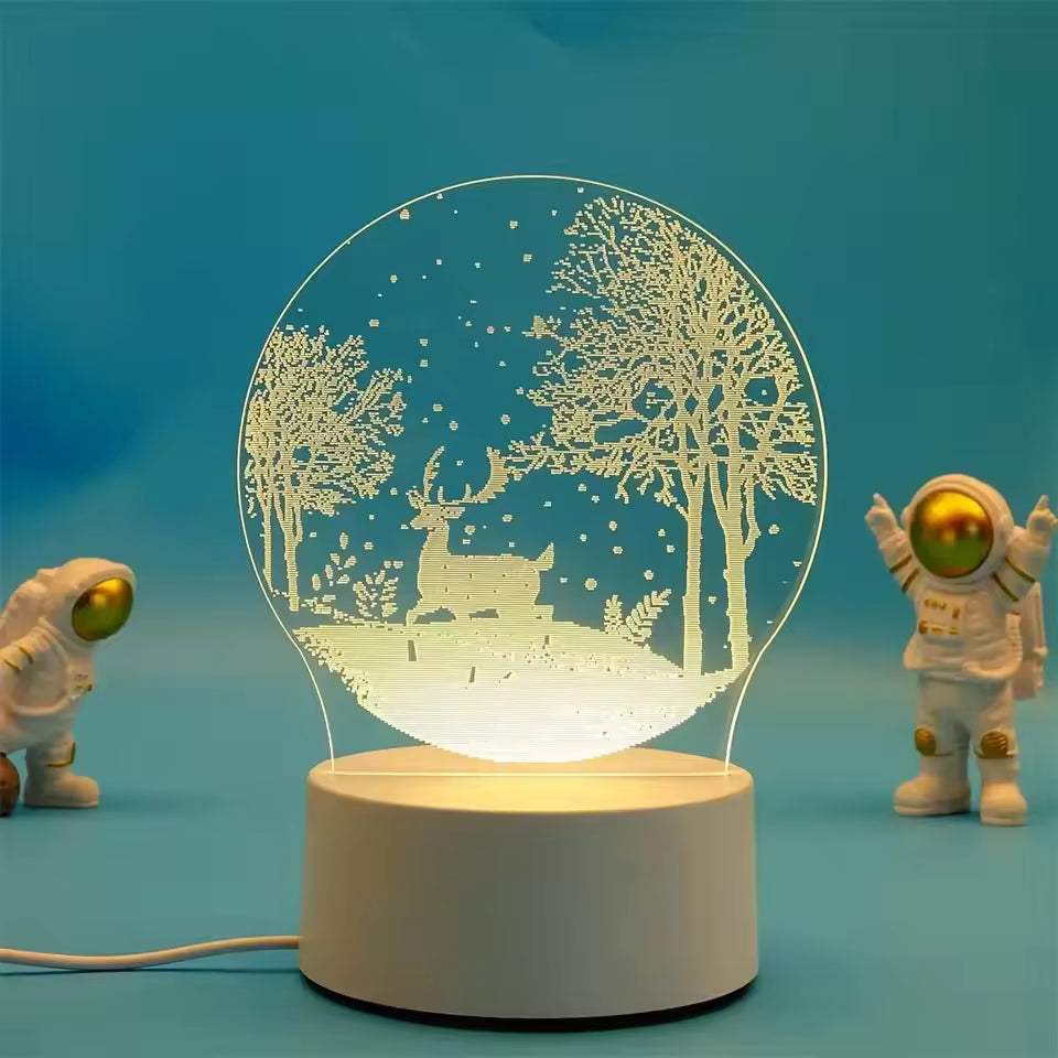 Lampada 3D palla di neve