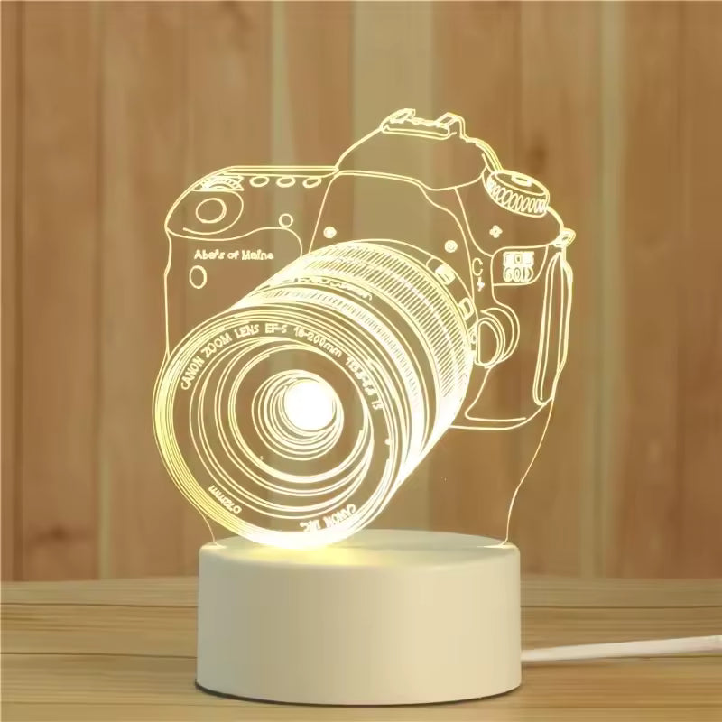 Lampada 3D Macchina fotografica