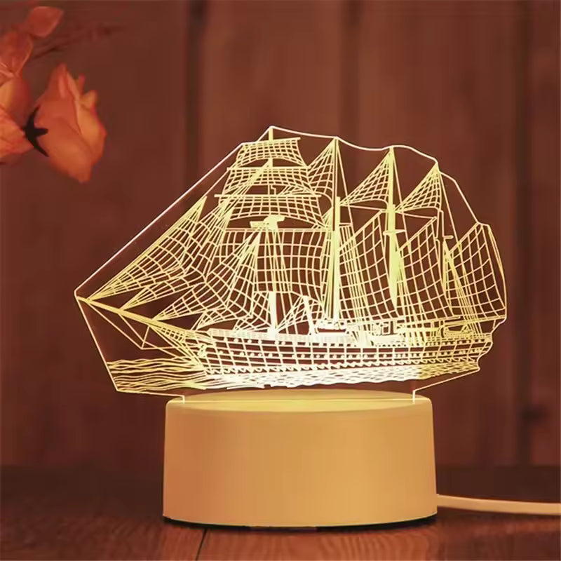 Lampada 3D Nave