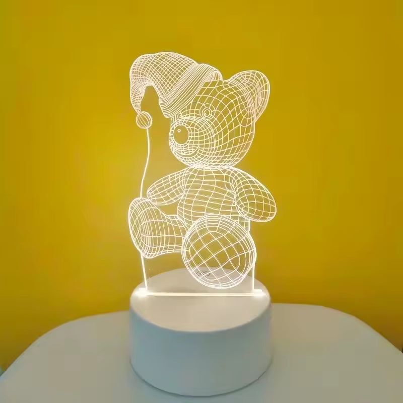 Lampada 3D Orsetto con cappello